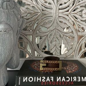 Brown Leather Guess Belt